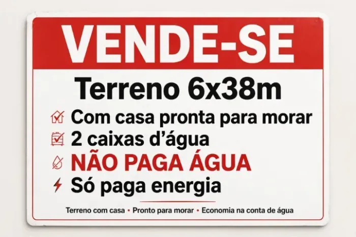 Vende uma casa terreno 6x38 br tranqueira altos rua s.v.p n1716 zp *$85.000