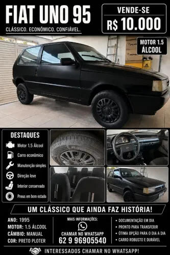 Fiat Uno Cs/top/sport 1.5 I.e. / 1.5 /1.3 (álcool) 1995