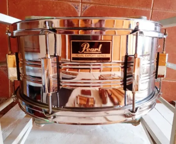 Caixa Pearl Export Steel 14X6,5 Anos 90 + Bag Bordado