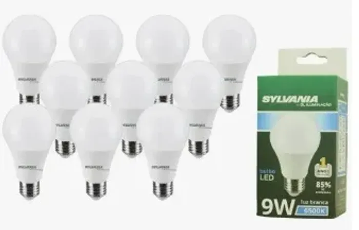 Kit 15 Lâmpadas Led Sylvania 9w 6500k Branca Fria