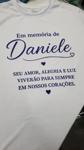 Camisa personalizada com foto para homenagem finados