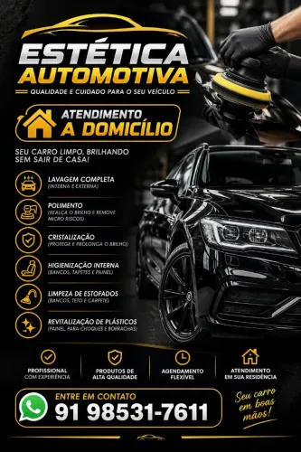 ESTÉTICA AUTOMOTIVA A DOMICÍLIO 