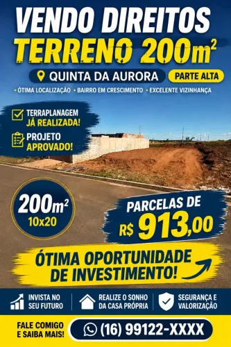 Direitos Terreno Quinta da Aurora ou Quitado