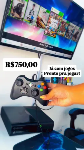 Xbox 360 com 8 jogos DESBLOQUEADO 