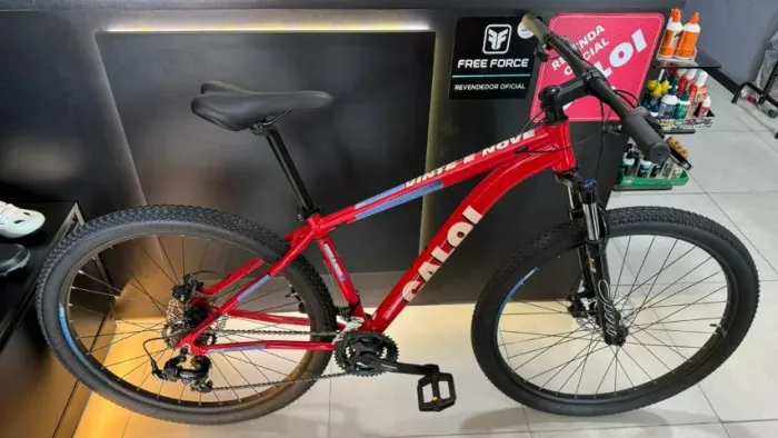 A melhor da categoria Caloi 29 Sport shimano 21 velocidades quadro cabeamento interno