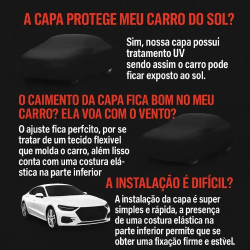 Capa Para Cobrir Carro Tecido Poliamida Lycra Capa Forrada Grossa