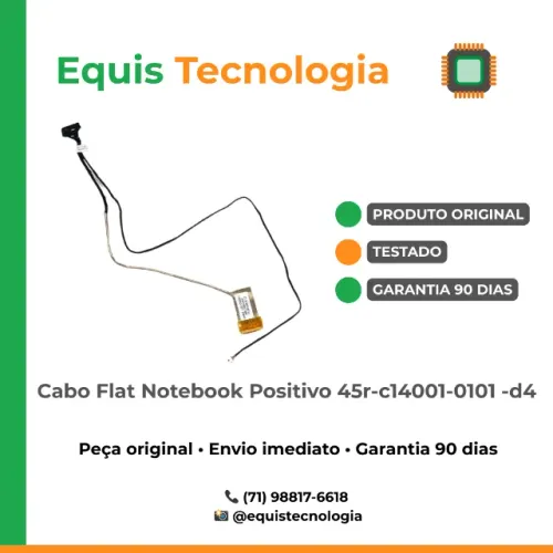 Cabo Flat Tela Notebook Positivo SIM+ 2460M Original