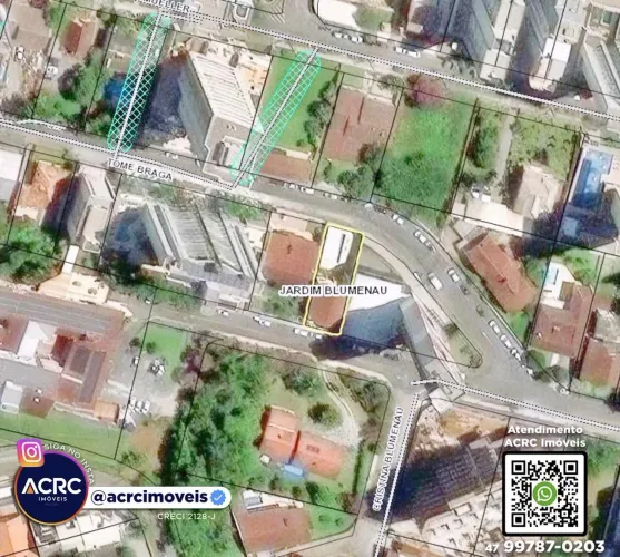 ACRC Imóveis - TE01285 - Terreno com um total de 990m² a Venda no Bairro Jardim Blumenau