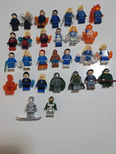 Minifiguras bloco de montar, similar lego Quarteto Fantástico 