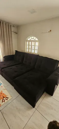Sofá Retrátil Preto Grandão