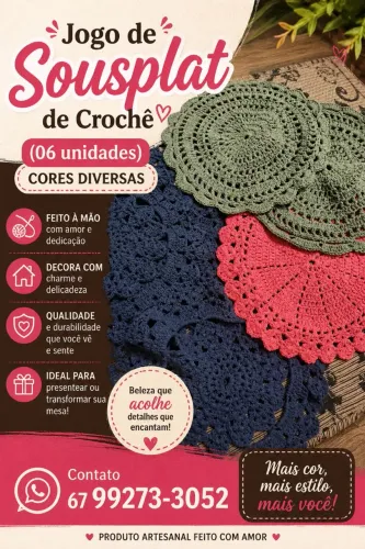 Souplast de crochê (06 unidades)