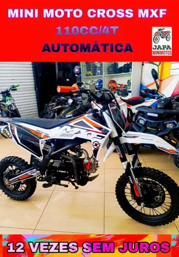 MINI MOTO CROSS MXF 110CC/4T EM 12 VEZES SEM JUROS 