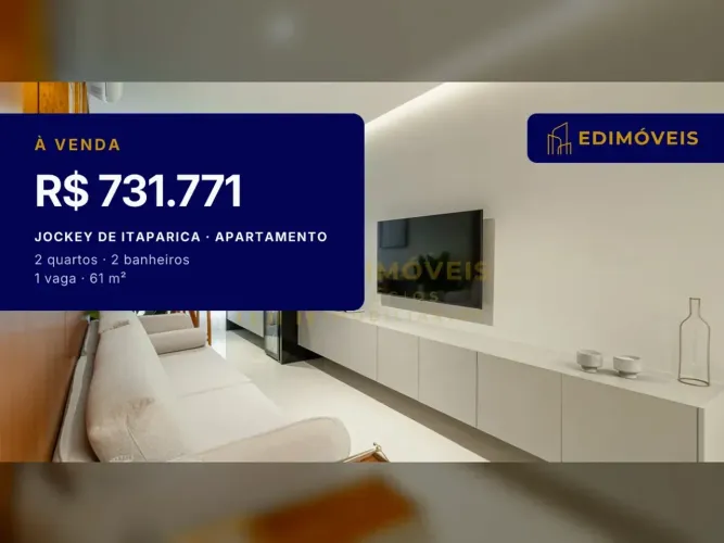 Apartamento 2 quartos no Jockey de Itaparica, ideal para famílias e perto do comércio