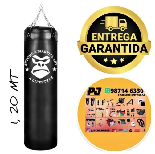 Saco de pancadas profissional 1,20 mt gorilla cheio. Entrega Grátis