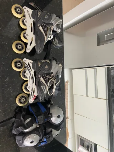 Patins Traxart + Kit Proteção PREÇO PRA SAIR