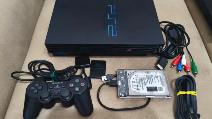 Playstation 2 Fat com jogos
