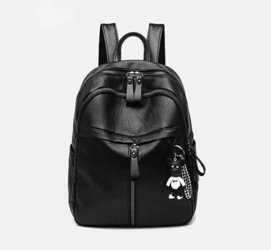 Bolsa feminina grande, casual, com zíper, moderna e versátil, em couro macio