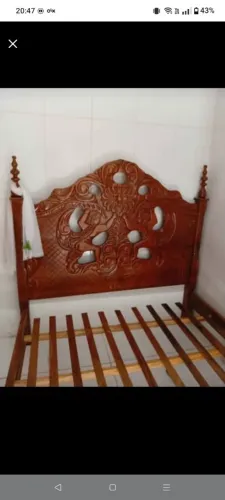 CAMA DE CASAL MADEIRA MACIÇA