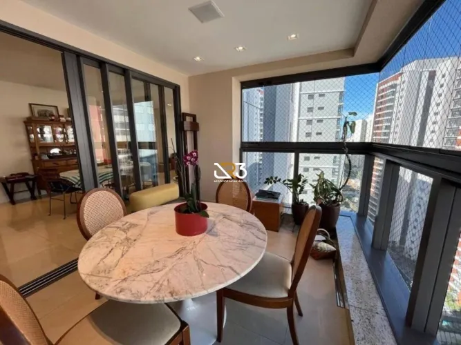 Apartamento mobiliado para alugar no Ed. Grand Palais - 3 suítes, área gourmet, 216m², 4 v