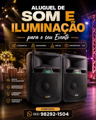 ALUGUEL - Som e Iluminação para Eventos 