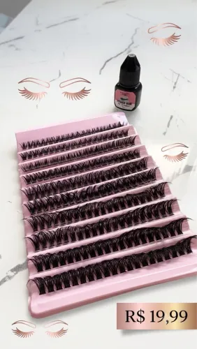 Kit extensão de cílios tufinho e cola