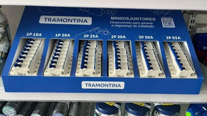 Disjuntor Tramontina DIN 1P 2P 3P 10A a 80A 3kA - Original Loja