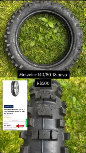 Pneu Metzeler 6days Extreme - Original KTM 2026 140/80-18 Traseiro