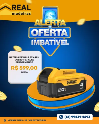 Bateria LI-ION 4Ah PARA FERRAMENTAS DEWALT 20V MAX*
