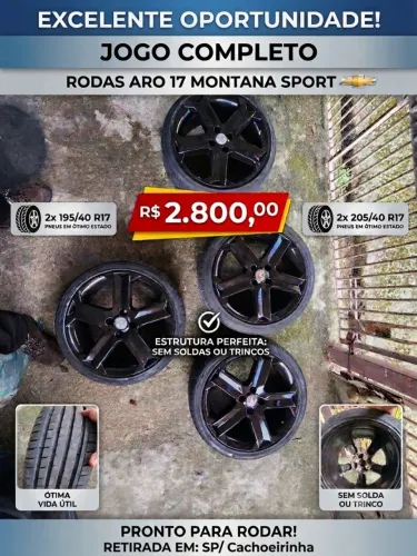 Rodas 17 - 4x100 - Modelo Montana Sport