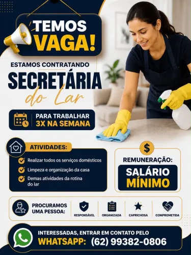 Secretaria do lar/ doméstica