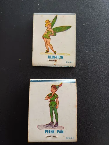 02 Caixas de Fósforo Antigas Disney - Peter Pan e Tilin-Tilin (Vintage)