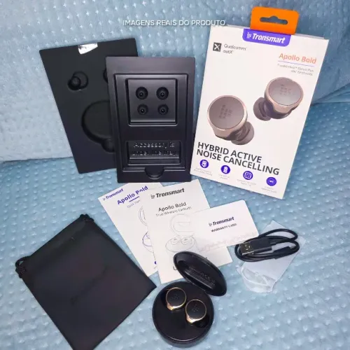 Fone Bluetooth Tronsmart Apollo Bold TWS c/ ANC - Completo na Caixa - som de qualidade