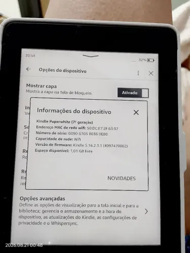 Kindle Paperwhite isso em perfeito estado