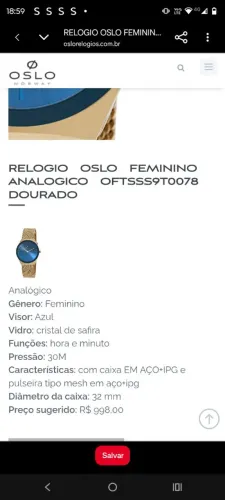 Relógio Oslo