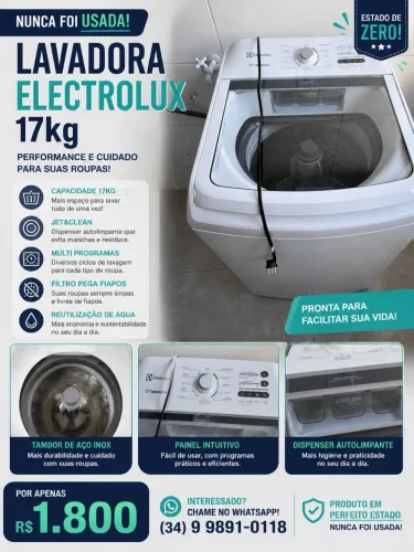 Máquina de lavar 17KG nunca usada