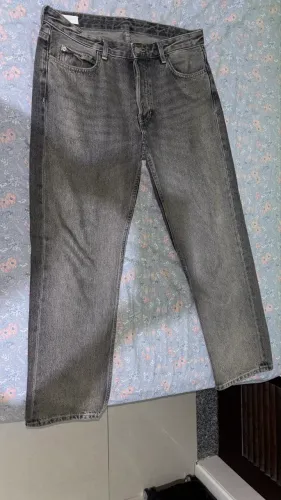 Calça regular ZARA Cinza