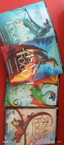 livros da série Asas de Fogo (Wings of Fire) de Tui T.
