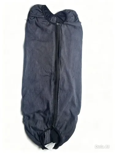 Roupa Pós-Cirúrgica para Cachorro - Tam. Ajustável (8kg) - Jeans Mescla | Usado!