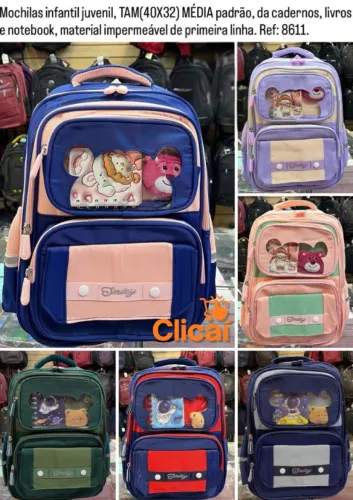 ? Mochila Infantil/Juvenil Feminina - Modelo Premium