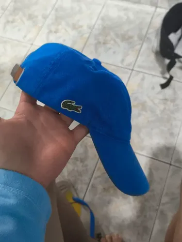 Boné lacoste gabardine fita de couro relíquia azul Royal relíquia original 