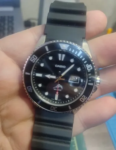 Casio Duro Marlin MTV - 106 1AVCF - ORIGINAL , AGREGADO VIDRO DE SAFIRA E LUNETA
