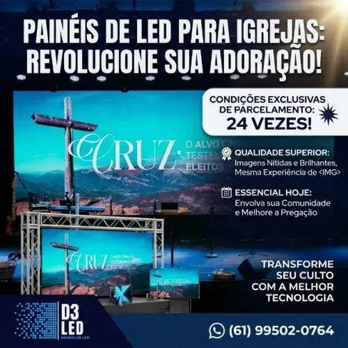 Painel de led para igrejas