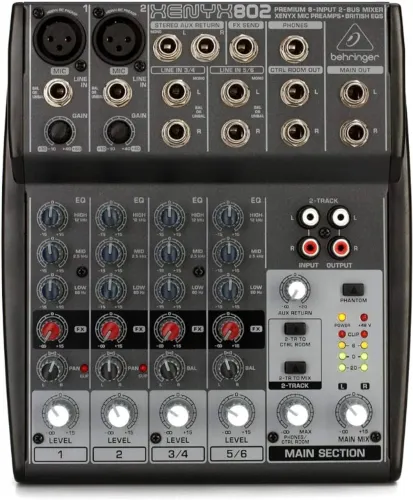 Mesa De Som Behringer Xenyx 802 Original 8 Canais