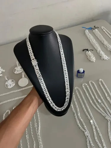 ?PRATA 925 MISTA 15MM 70CM MODELO ITALIANA PRATA NOVA NUNCA USADO