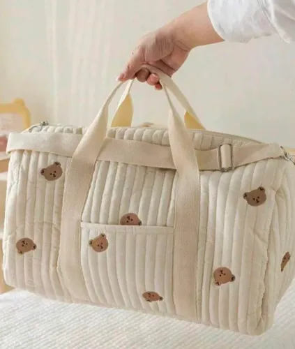 Bolsa maternidade e bolsa média passeio - ursinho 