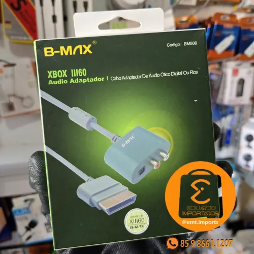 Xbox 360 Cabo Adaptador de Áudio Optico Digital ou RCA av, videogame gamer console