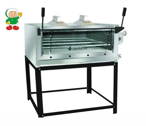 4913 - FORNO GAS C/INFR.FIRIV 110 ROM.INOX / MARCA: VENÂNCIO