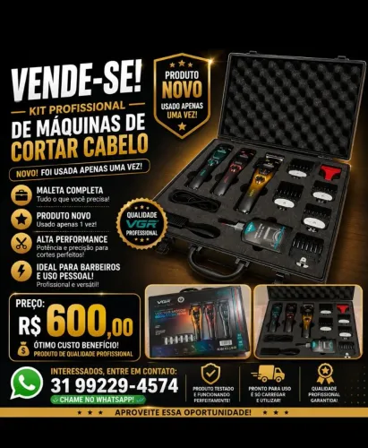 Vende maleta com maquina de cortar cabelo nova usada uma vez