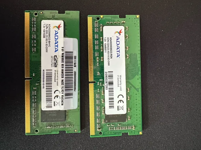 Kit 16GB (2x8GB) Memória RAM ADATA DDR4 3200MHz Notebook