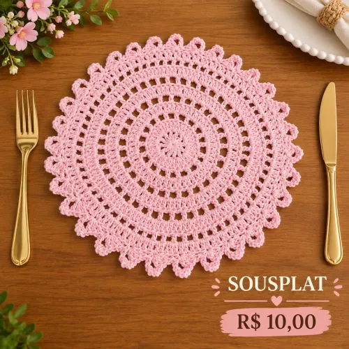 Sousplat de crochê 10,00